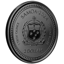 Samoa: The Creator 1 oncia d'argento 2024 Black Rhodium Proof