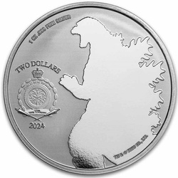Niue: Godzilla vs Monsters - Rodan coloured 1 oz Silber 2024 Slab