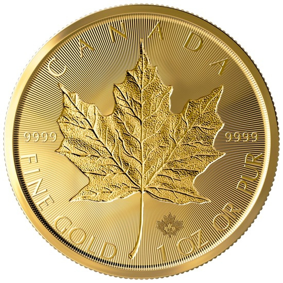 Canadian Maple Leaf 1 oz Gold 2019 (Incuse)
