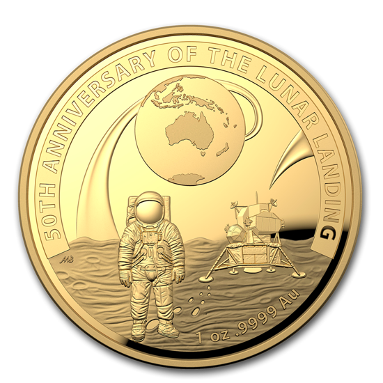 Apollo 11 - 50e anniversaire du premier alunissage 1 once d'or 2019 Proof