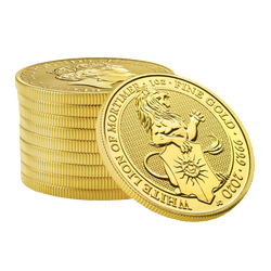 The Queen’s Beasts 2020: The White Lion of Mortimer 1 oz Gold