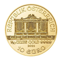 Wiener Philharmoniker 1/10 oz Gold 2021