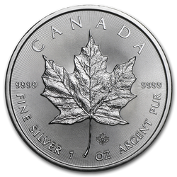 Feuille d'érable canadienne 1 once d'argent Différentes années (Milkspot)