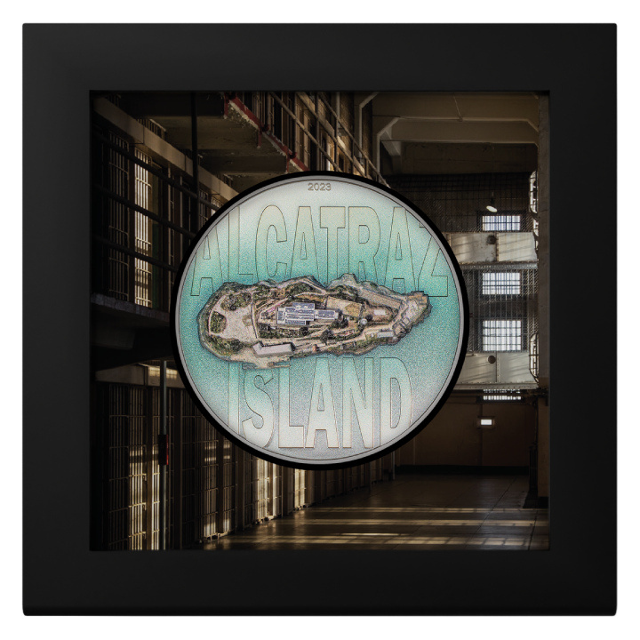 Cook Islands: Alcatraz Island coloured 3 oz Silver 2023 Proof Ultra High Relief Coin