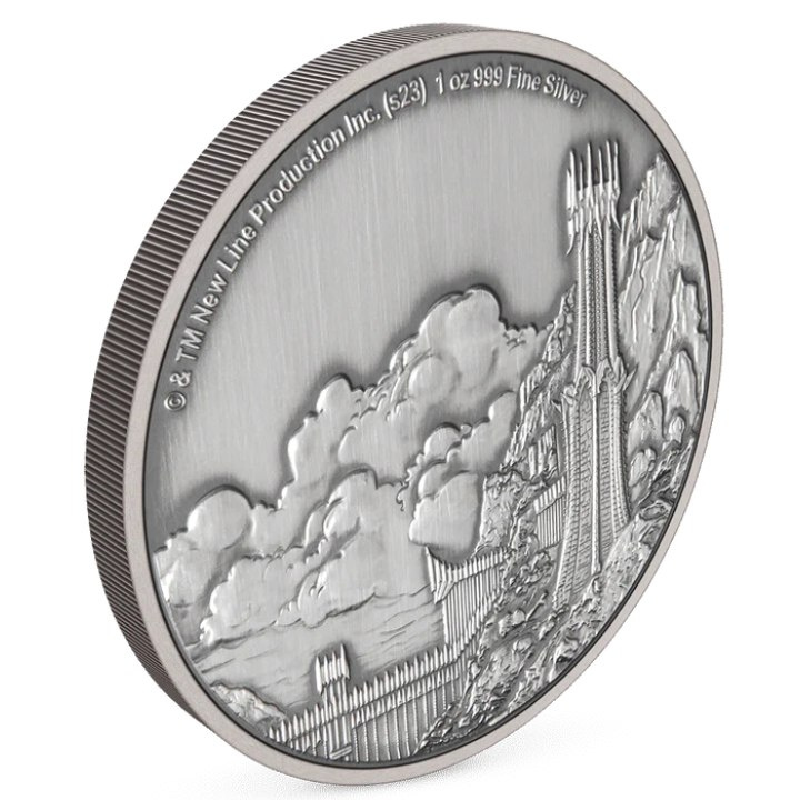Niue: El Señor de los Anillos - Mordor 3 oz Plata 2023 Acabado Antiguo