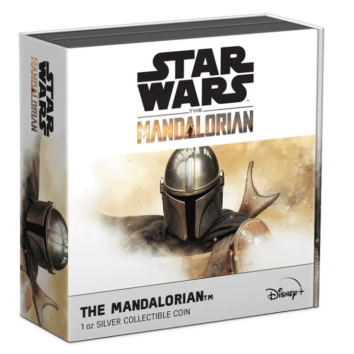 Niue: Star Wars The Mandalorian - The Mandalorian coloured 1 oz Silver 2022 Antiqued Finish