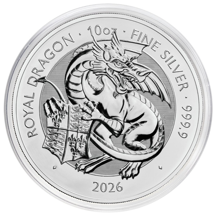 The Royal Tudor Beasts Royal Dragon 10 oz Silver 2026