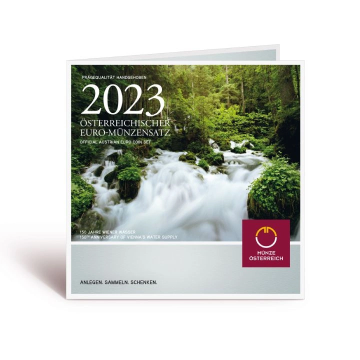 Série de 8 pièces 150e anniversaire de l'approvisionnement en eau de Vienne 2023