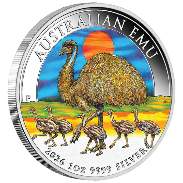 Emu australian colorat 1 oz argint 2026
