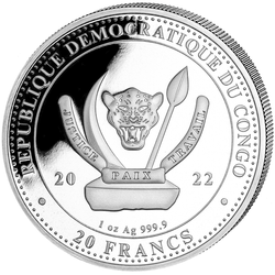 Congo: World‘s Wildlife - The Bear 1 oz Silber 2022