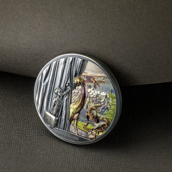 Palau: Daydreamer – Adventure coloured 2 oz Silber 2023 Ultra High Relief Antiqued Coin
