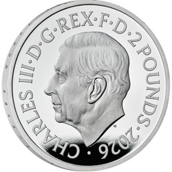 Le bestie reali dei Tudor: il leone della regina 2 x 1 oncia d'argento 2026 Proof/Matte Proof