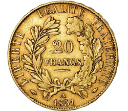 Francie, 20 franků Ceres Různé ročníky