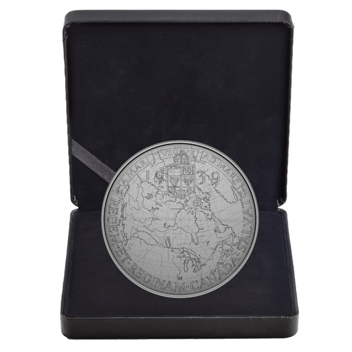 Canada: Emanuel Hahn's Original Sketch - Royal Visit $50 Srebro 2025 Antiqued Coin
