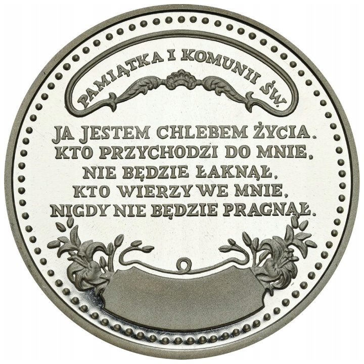 Medal - Pamiątka I Komunii Świętej Srebro Proof