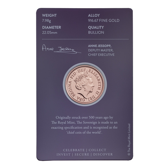 Great Britain: Gold Sovereign Elizabeth II 2021 Certipack