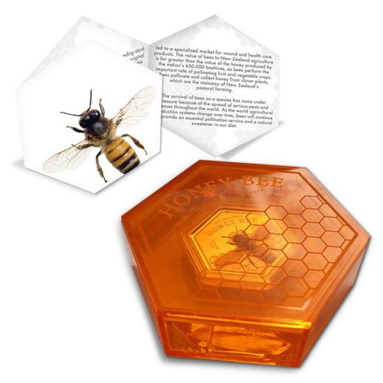 Ape mellifera colorata 1 oncia d'argento 2016 Proof