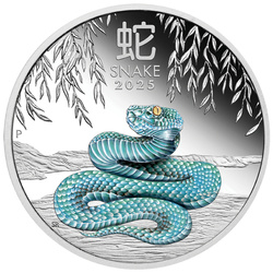 Casa de la Moneda de Perth: Lunar III - Año de la Serpiente: Juego de tres monedas 3 x 1 oz Plata 2025 Proof