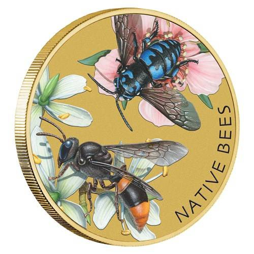 Tuvalu: Native Bees colorato Bronzo alluminio 2019