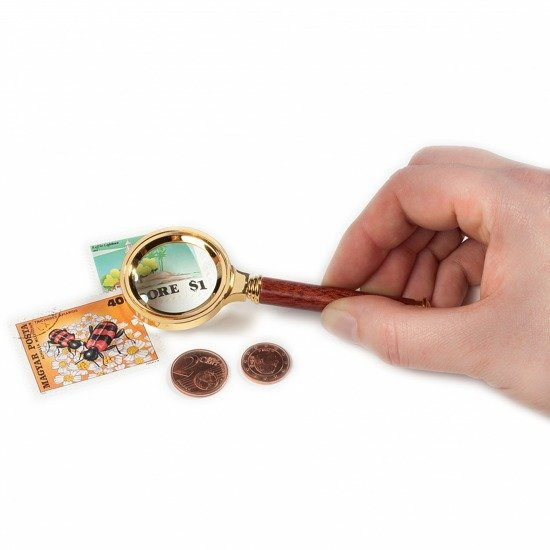 Small Magnifier with handle Rosewood 5x