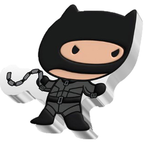 Niue: The Batman - Catwoman, moneta Chibi colorata in argento da 1 oncia, 2022, Proof.