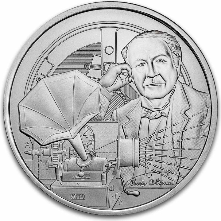 Niue: Iconos de inspiración - Thomas Edison 1 oz Plata 2023 Lingote