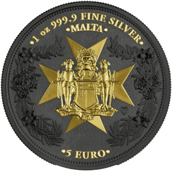 Malta: Golden Eagle 1 oz Silber 2024 Gilded