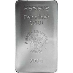 250 grammes Lingot d'argent Argor - Heraeus
