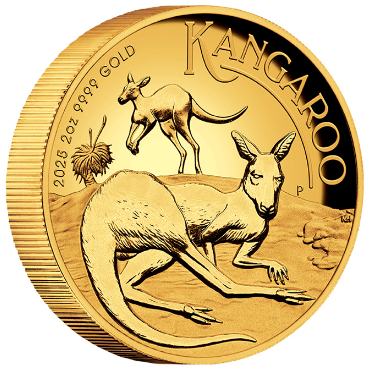 Australijski Kangur 2 uncje Złota 2025 Proof High Relief