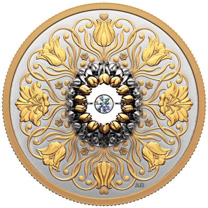 Canada Destello del corazón $20 pozłacany Srebro 2023 Proof