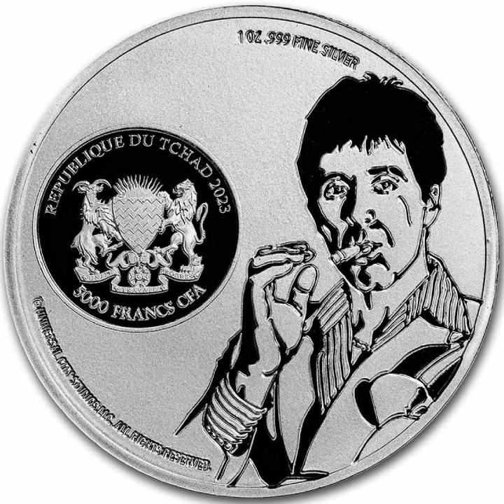 Chad: Scarface - 40th Anniversary coloured 1 oz Silber 2023 Proof