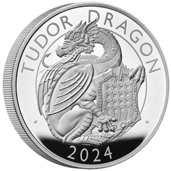 The Royal Tudor Beasts: The Tudor Dragon 5 oz Silber 2024 Proof