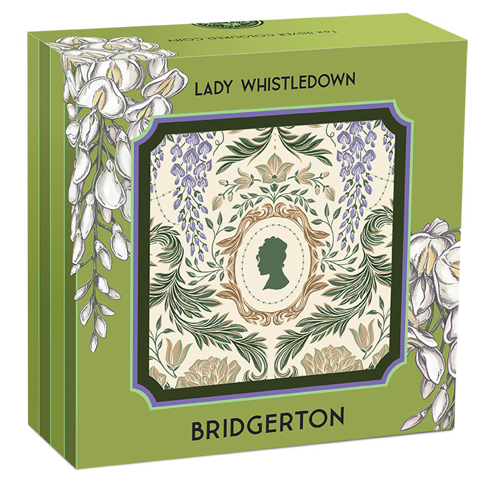 Tuvalu: Bridgerton - Lady Whistledown kolorowany 1 uncja Srebra 2026 Proof