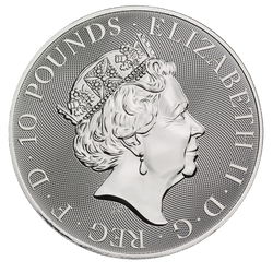 The Queen’s Beasts 2021: The White Lion of Mortimer 10 oz Silber
