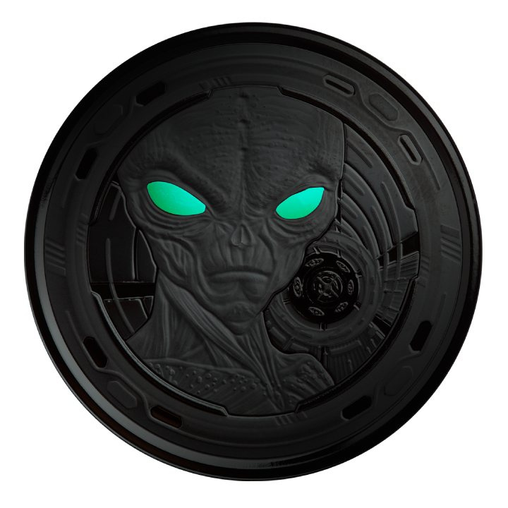Ghana: Alien de color 1 oz Plata 2022 Proof