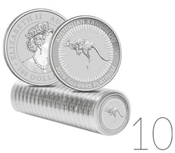 Ausztrál kenguru 1 uncia platina 2019 10 darabos csomag
