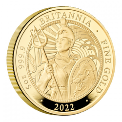 Britannia 5 uncí zlata 2022 Proof