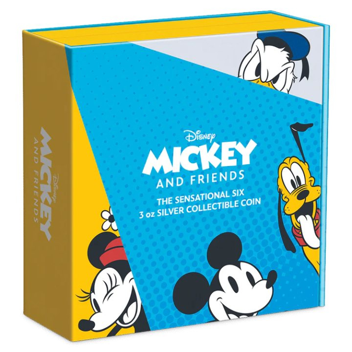 Niue: Disney Mickey & Friends -The Sensational Six coloured 3 oz Silber 2023 Proof