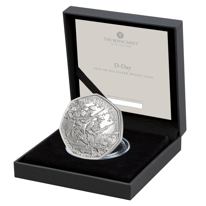 D-Day 50p Srebro 2024 Proof