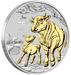 Lunar III: Año del Búfalo Set 3 oz Plata 2021 Proof