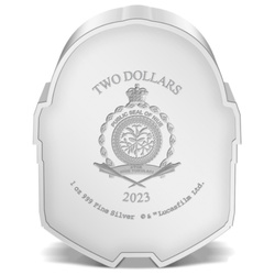 Niue: Star Wars The Mandalorian Helmet - Din Djarin colorato 1 oncia d'argento 2023 Proof