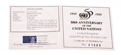 50th anniversary of the united nations 1995 Proof
