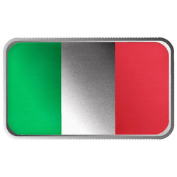 Lingot Scottsdale Mint - Drapeau de l'Italie coloré 1 once d'argent