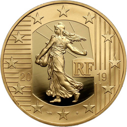 Francia 250 aniversario del nacimiento de Napoleón Bonaparte 1 oz oro 2019 Prooflike