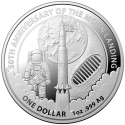 50th Anniversary of the Moon Landing 1 oz Silver 2019 Investment Sets 100 Pc.