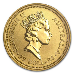 Australian Kangaroo -Nugget 1/4 oz Gold 1991