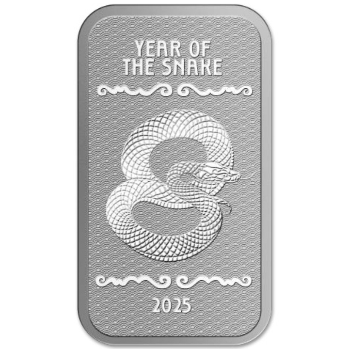 Pamp Jahr der Schlange 5 oz Silber Barren 2025 LBMA GD Refiner