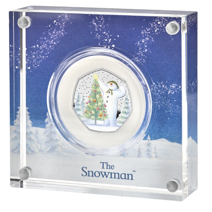 The Snowman 50p coloured Silver 2024 Proof