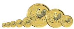 Lunar II: Rok Koguta 1/10 uncji Złota 2017
