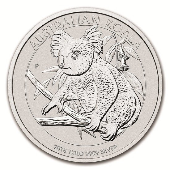 Koala 1000 gramů stříbra 2018